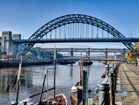 The Tyne River and Tyne Bridge from Newcastle's Quayside - Image courtesy Unsplash & Ian Ward