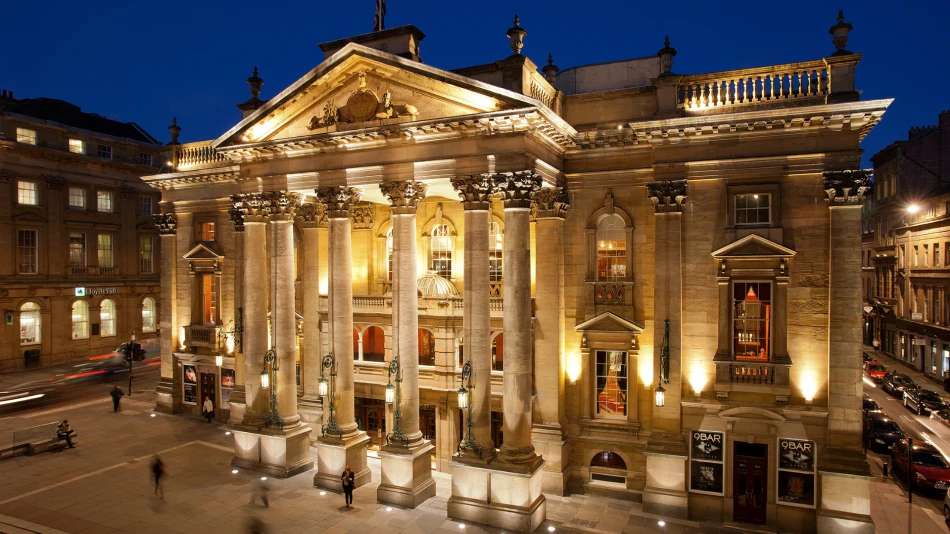 Newcastle's Theatre Royal at night