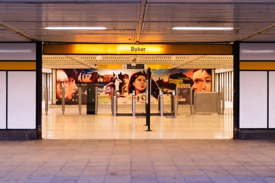 Byker Metro Mural by Harry Lawson, Hannah Gillingham and Kia Tasbihgou / Photo by Harry Lawson