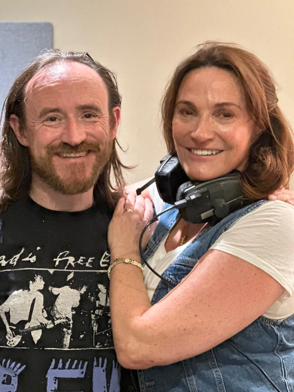 Ben Crompton, the show's dramaturg, along with narrator Sarah Parish