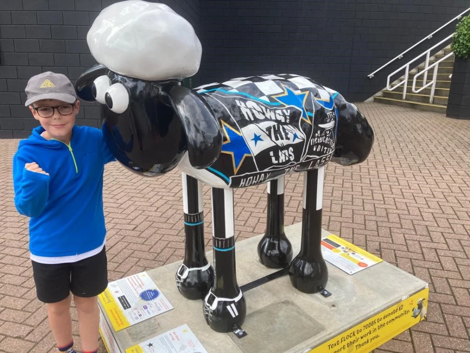 Oliver Thirlaway on the Shaun on the Tyne trail