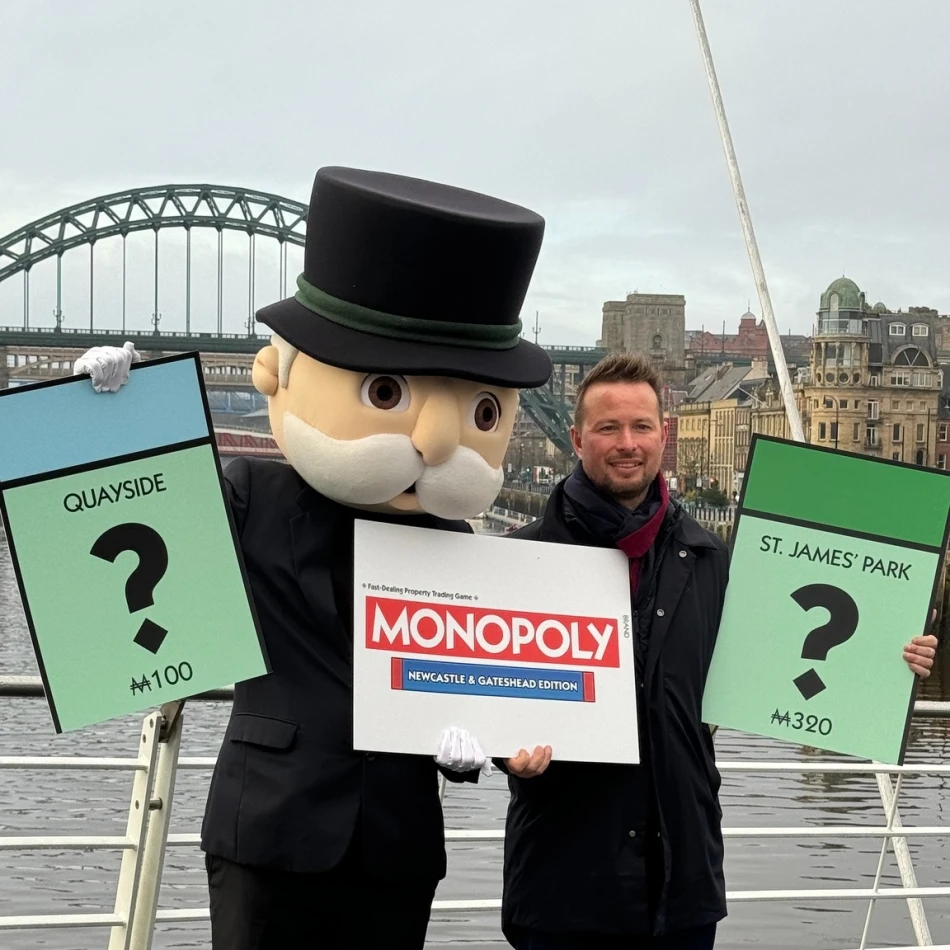 Mr Monopoly with Stephen Patterson, Chief Executive of Newcastle NE1 Ltd