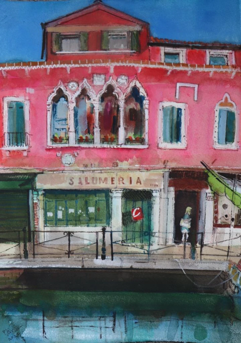 Image: Salumeria, Fondamenta S Anna, Venice - Peter Quinn - RWS 2022