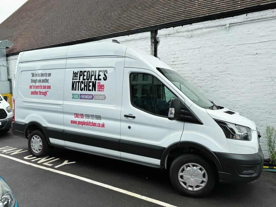 The new van outside The People's Kitchen