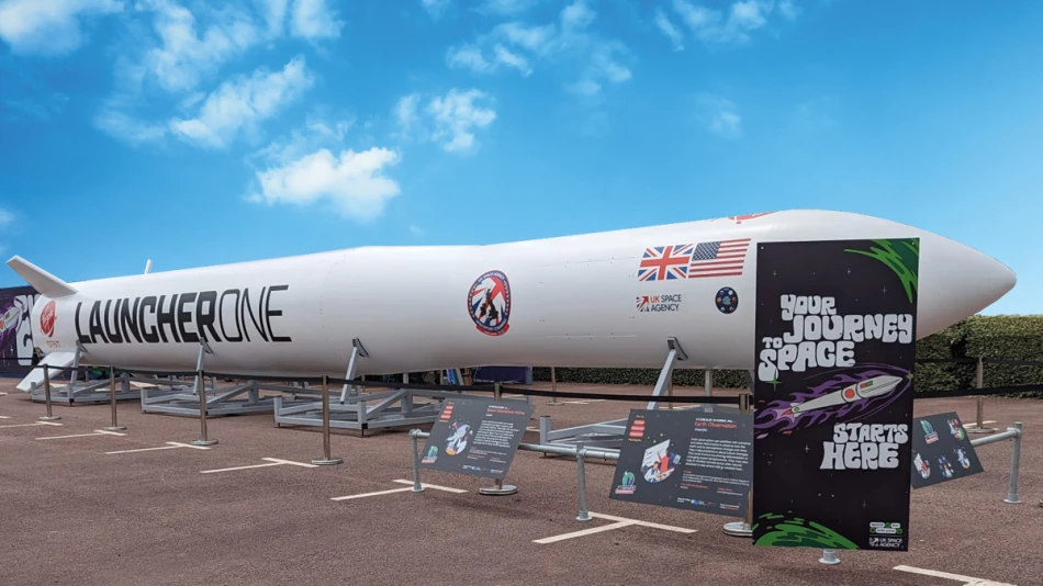 The replica rocket pictured at The National Space Centre in Leicester during its UK tour.