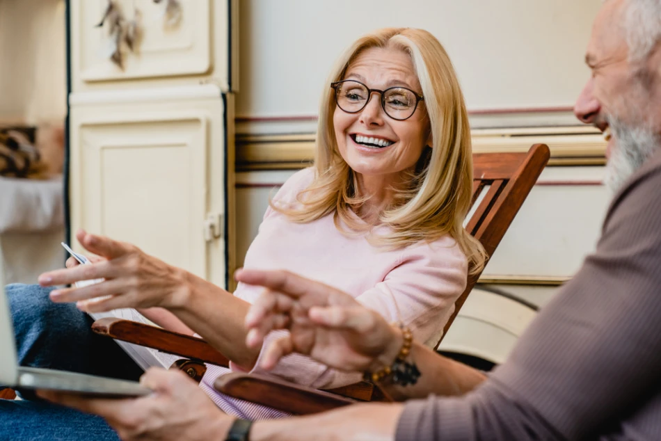 Woman laughing