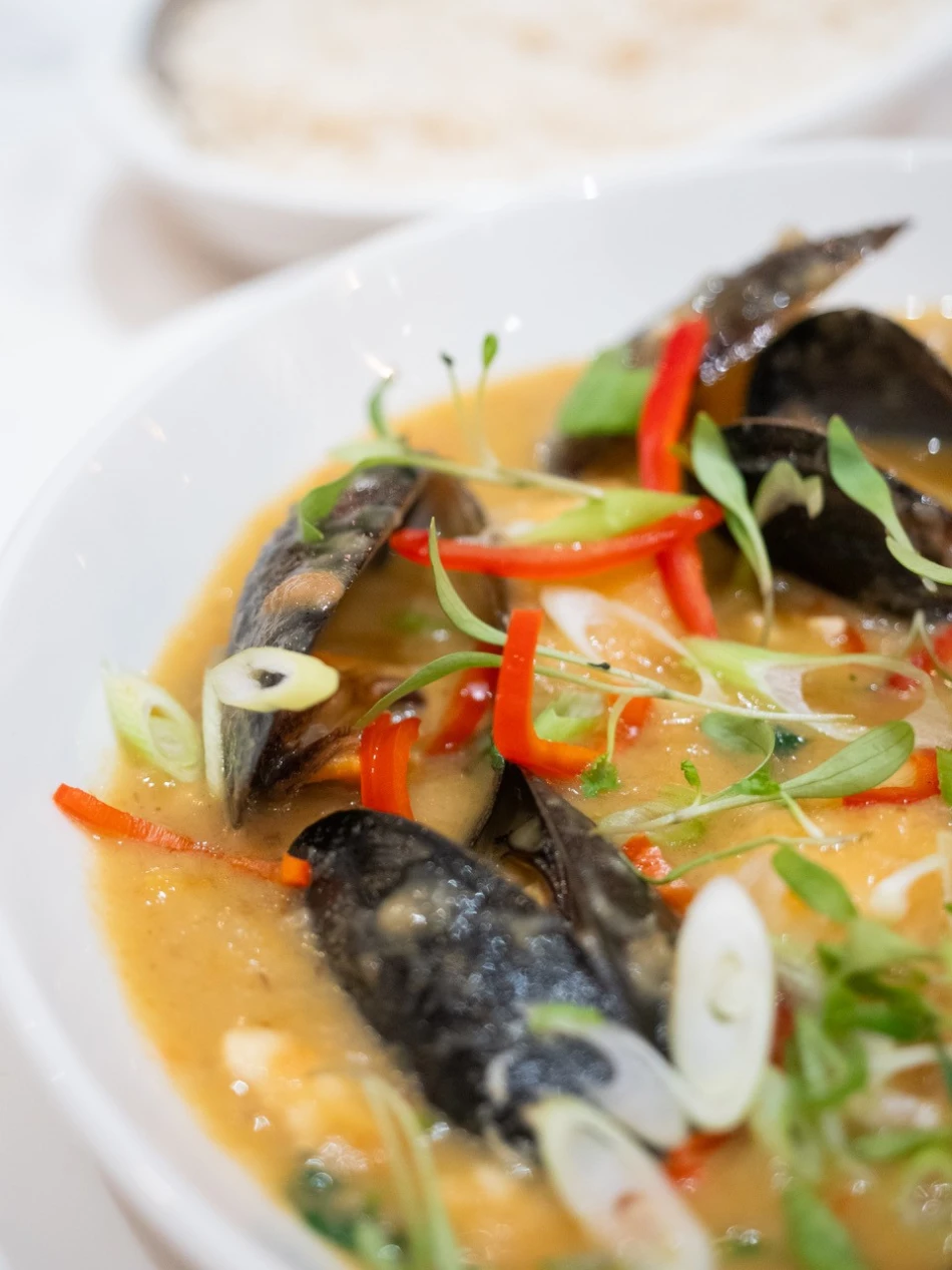 Saltwater Fish Company Steamed Shetland Mussels with Cream and Mild Curry Spices