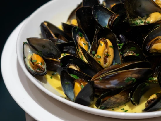 Saltwater Fish Company Steamed Shetland Mussels with Cream and Mild Curry Spices