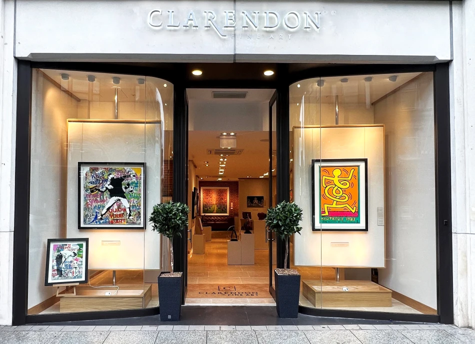 The exterior of Clarendon Fine Art on Blackett Street in Newcastle